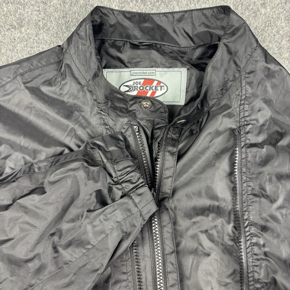 Joe Rocket Motorcycle Jacket Mens XL Black Full Zip Lightweight Riding Coat